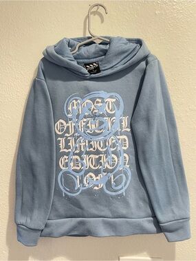 RGSTR Light Blue Y2K Teddy Graphic Hoodie | Kid’s Size 8 Unisex